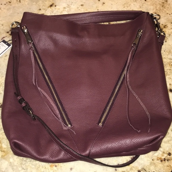 NWT Rebecca Minkoff Large Leather Moto Hobo - Picture 8 of 8